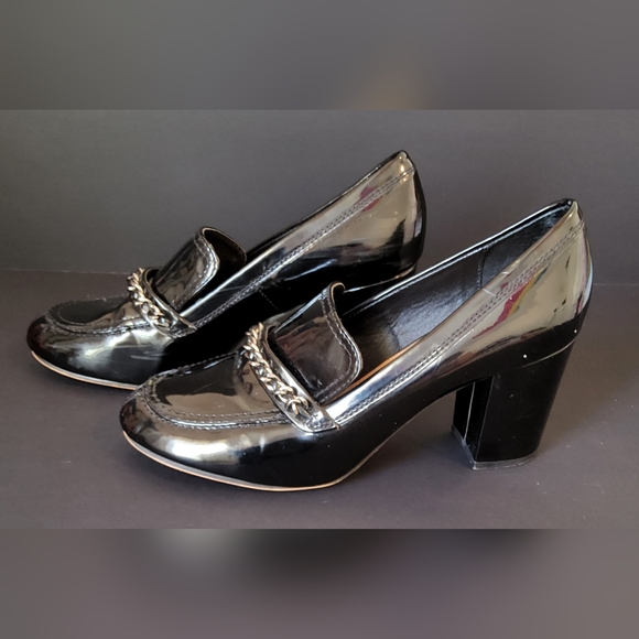 Tahari | Lasalle Mary Jane Penny Loafer Chunky Block Heels y2k preppy 90s 9M - Picture 8 of 9